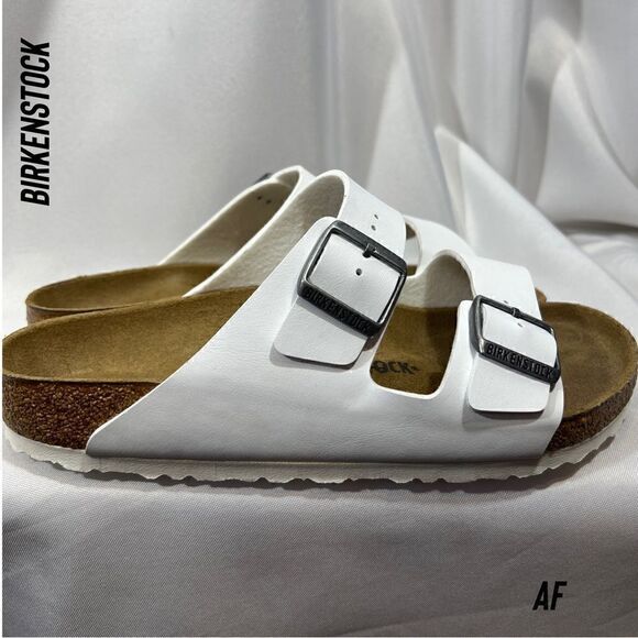 BIRKENSTOCK ARIZONA BIRKO-FLOR SANDALS WHITE NEW - Picture 4 of 9
